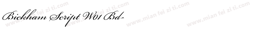 Bickham Script W01 Bd字体转换